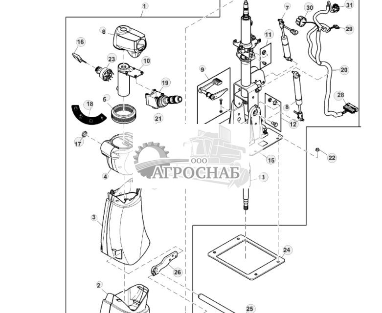 Рулевая колонка с возможностью наклона в двух направлениях и упором для ног - ST881907 472.jpg